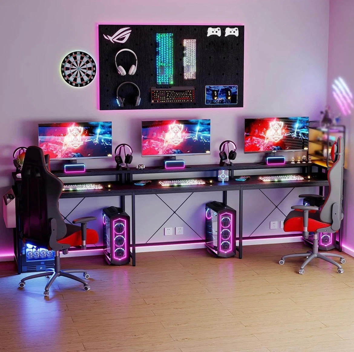 Gaming Desk with LED Lights - photo 3