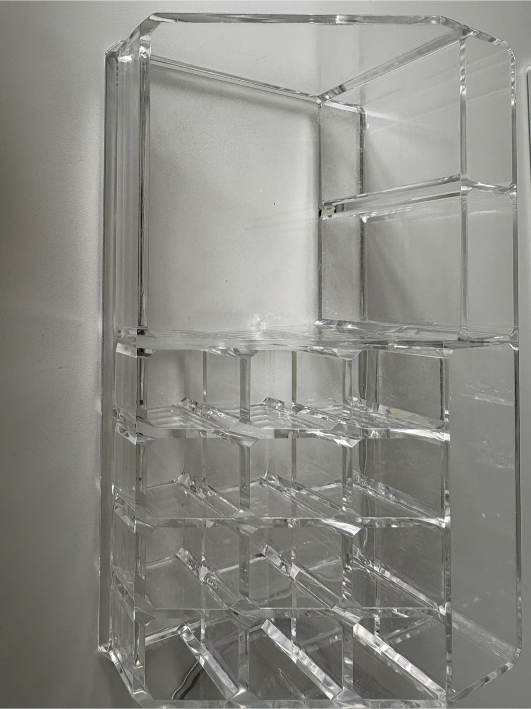 Clear Acrylic Makeup Organizer with Multiple Compartments