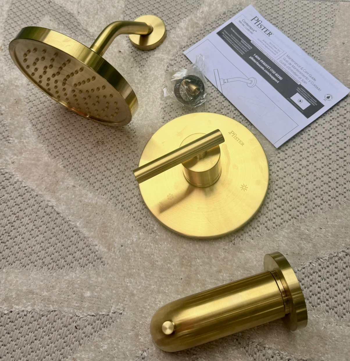 NEW Pfister Contempra Brushed Gold Shower Trim Kit