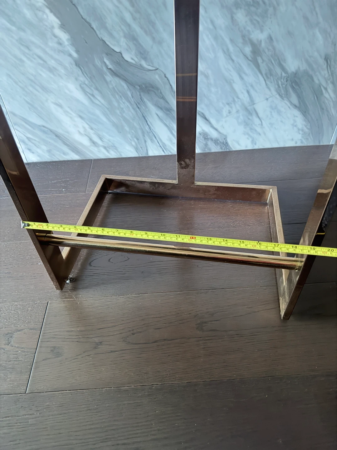 Brass rose gold Bar Stool with Black Seat - photo 4