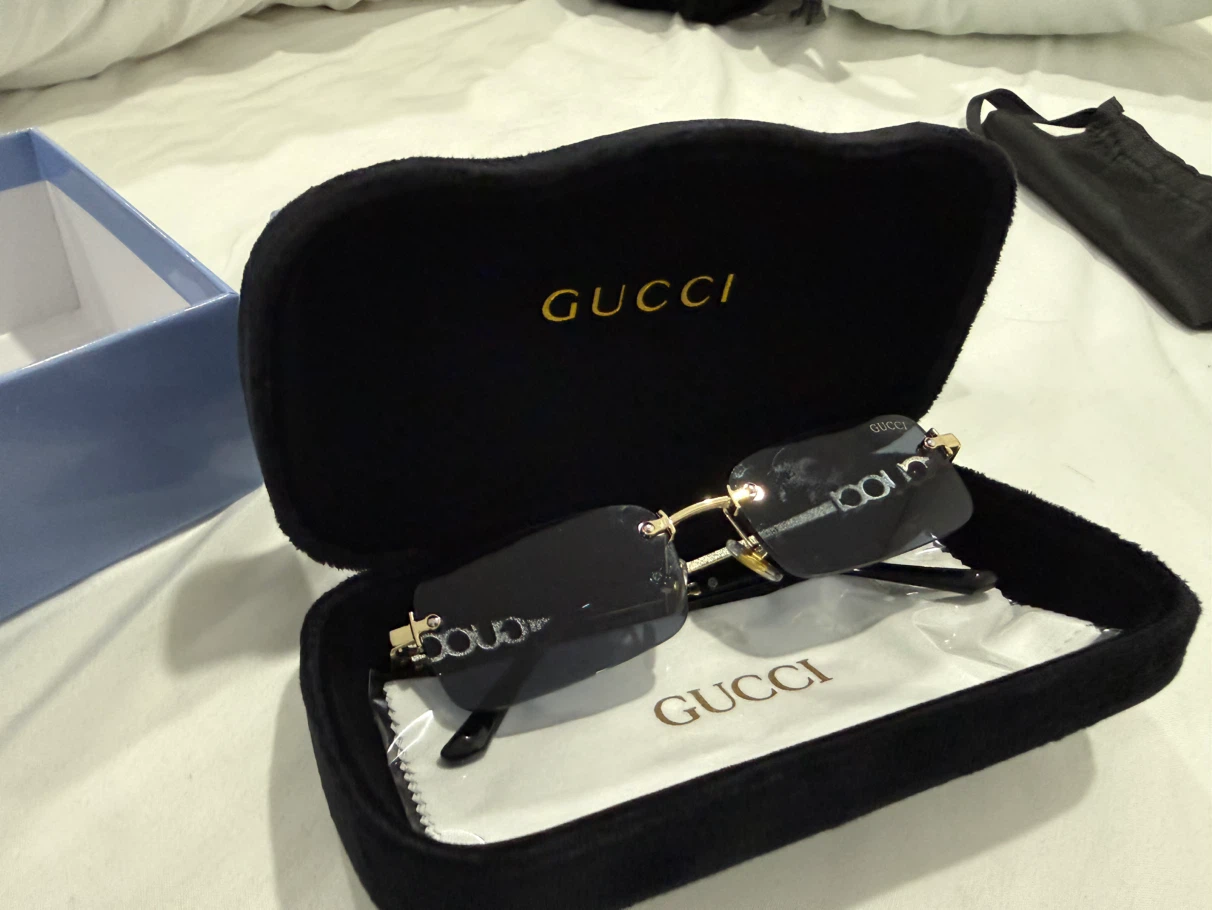 Gucci Rimless Sunglasses with Case and Box - photo 2