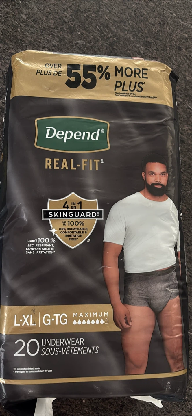 NEW 20 Mens L/XL Depends