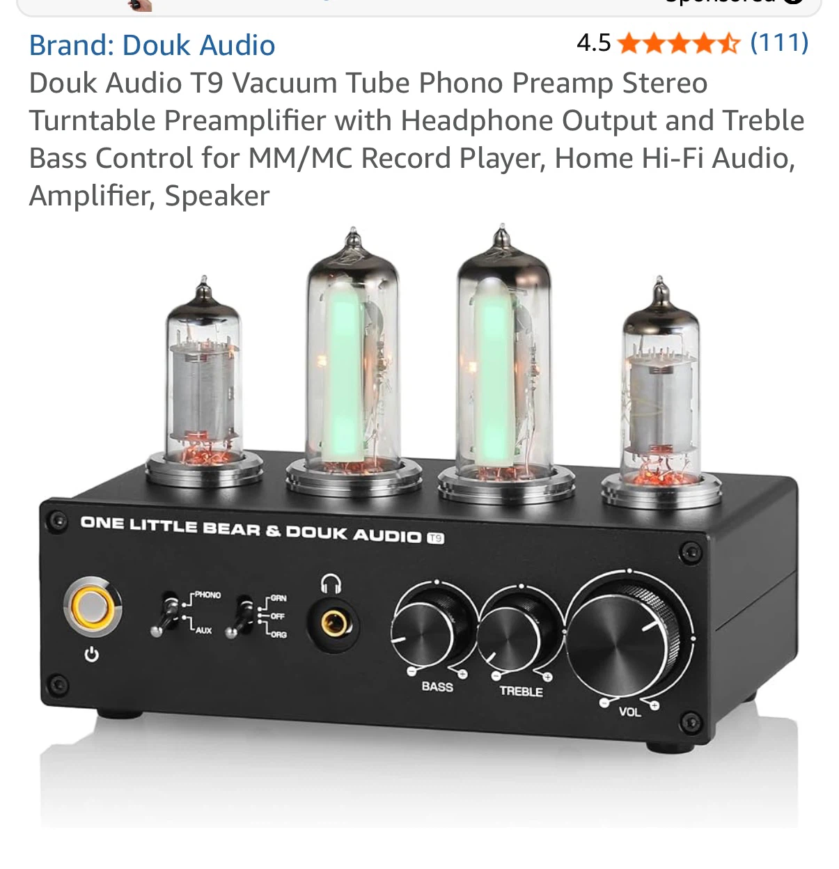Douk Audio T9 Vacuum Tube Phono Preamplifier - photo 2