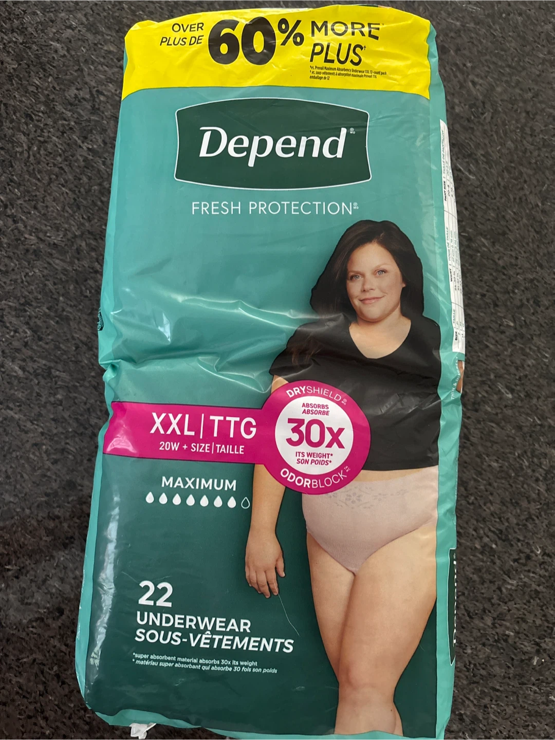 NEW 22 Women’s XXL Depends