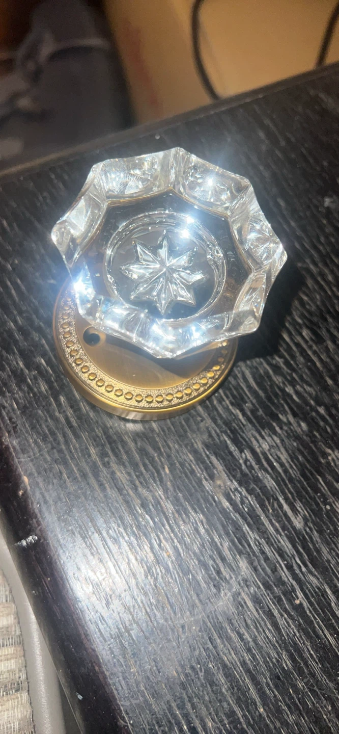 2 Crystal Glass Door Knob Sets