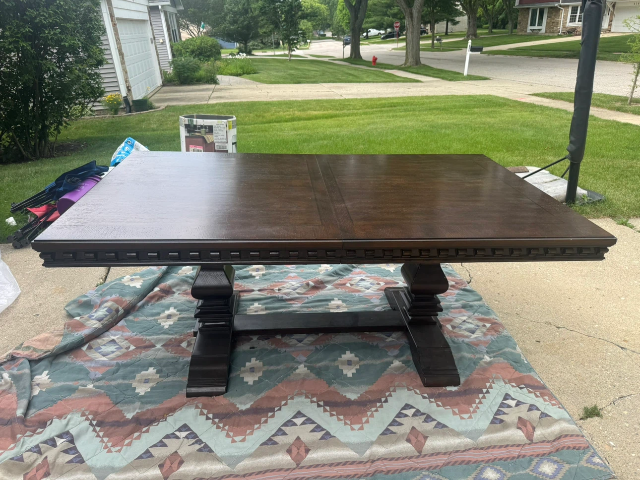 Dark Wood Dining Table