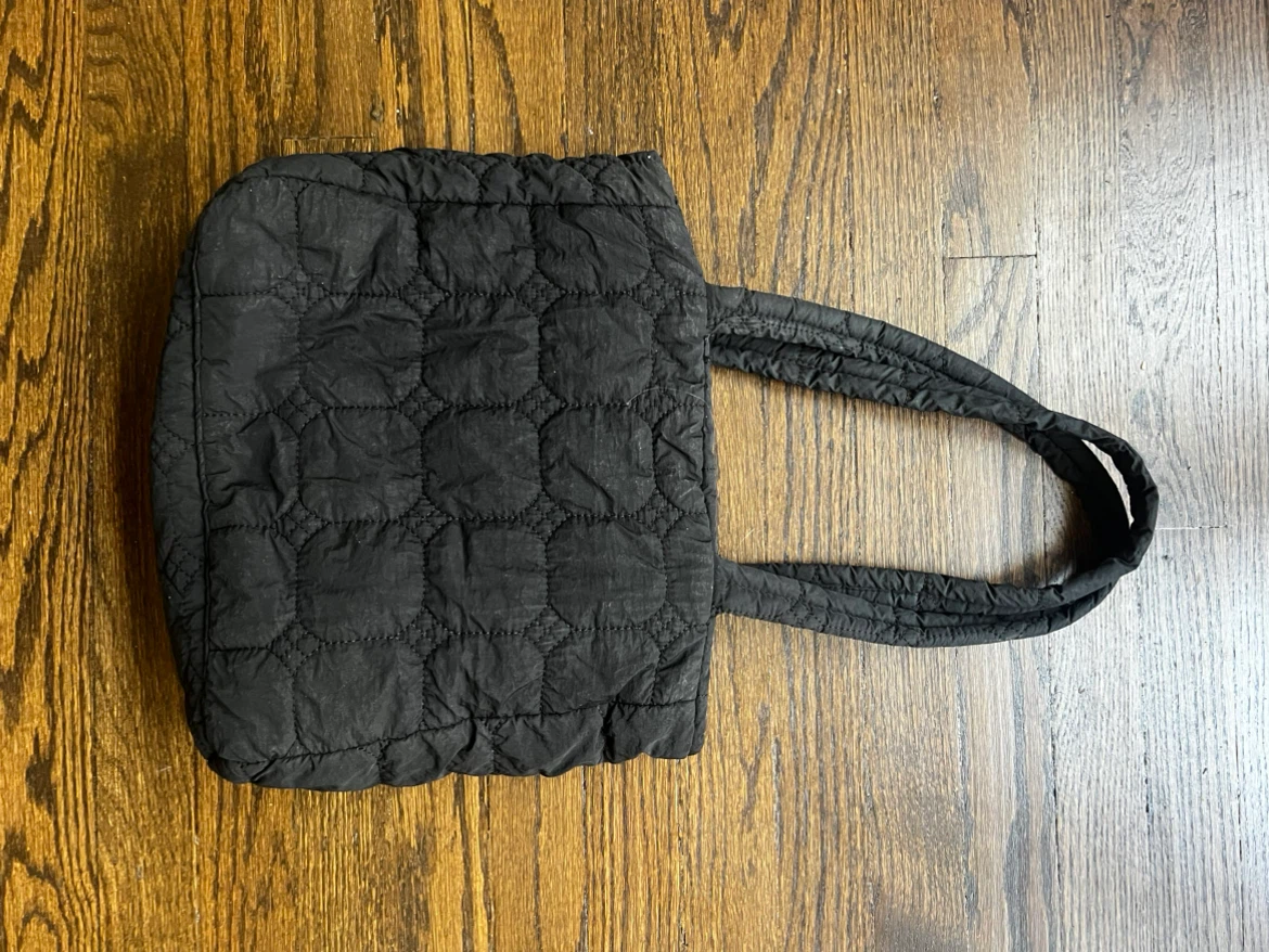 Black Quilted Tote Bag - photo 2