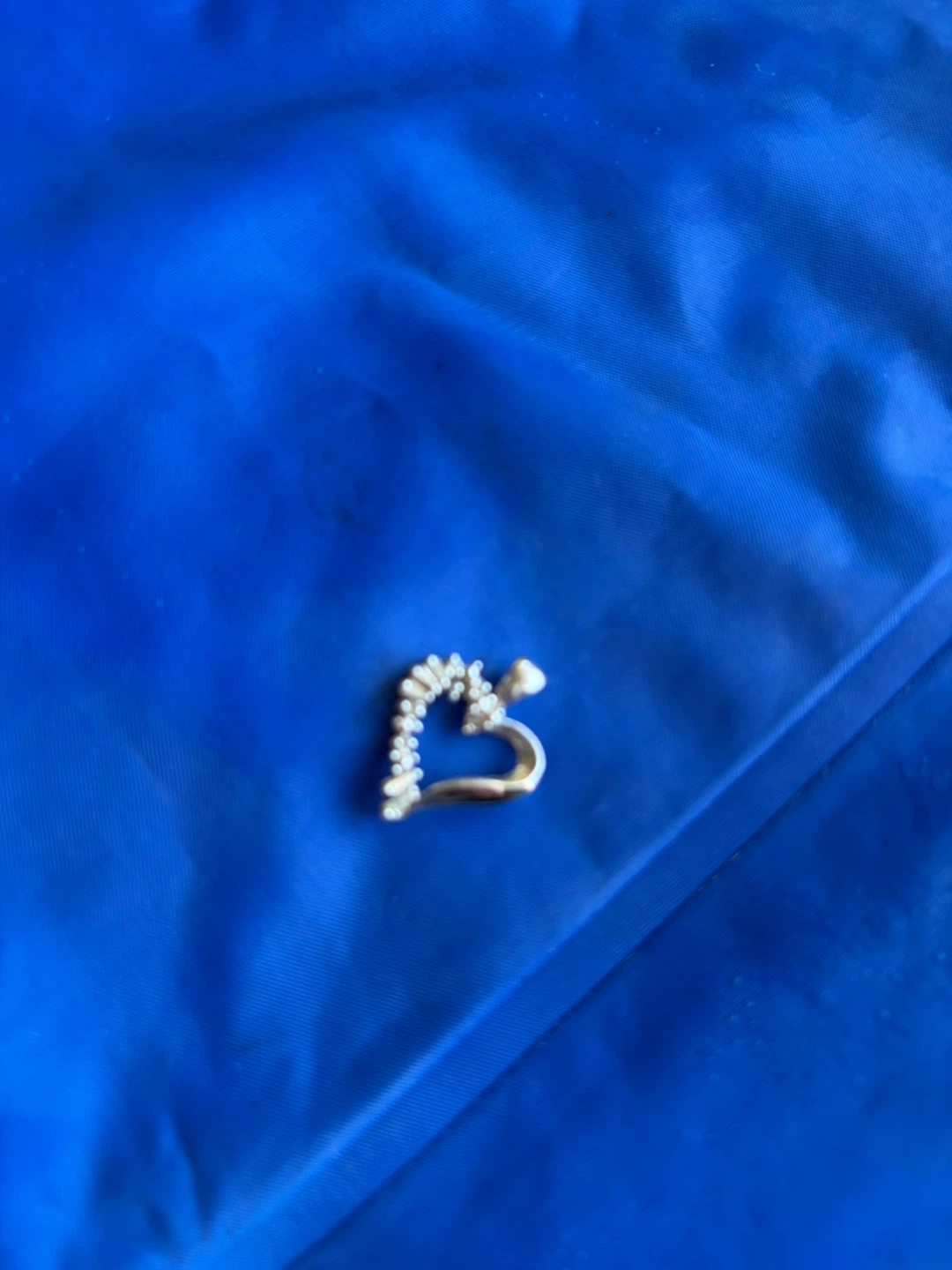Silver Heart Pendant with Diamonds