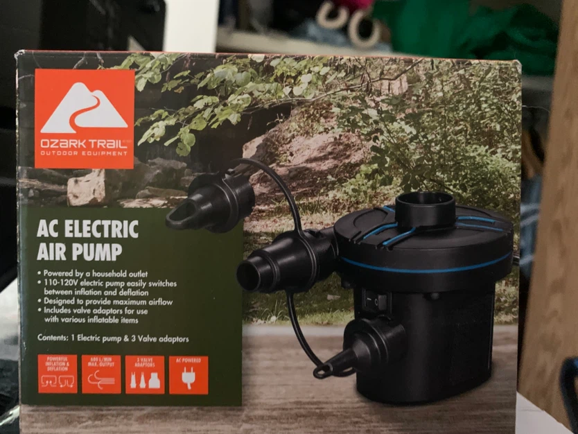 Ozark Trail AC Electric Air Pump with 3 Valve Adaptors