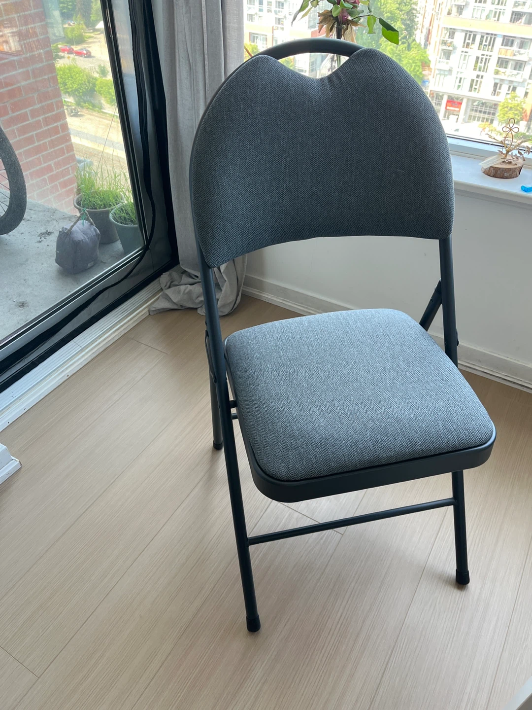 Folding Chair - Grey Fabric