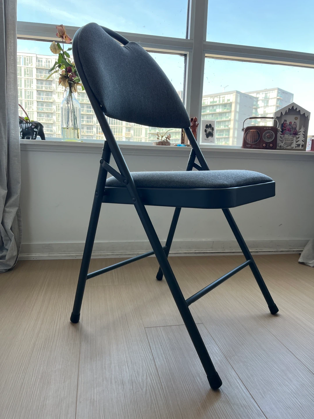 Folding Chair - Grey Fabric - photo 3