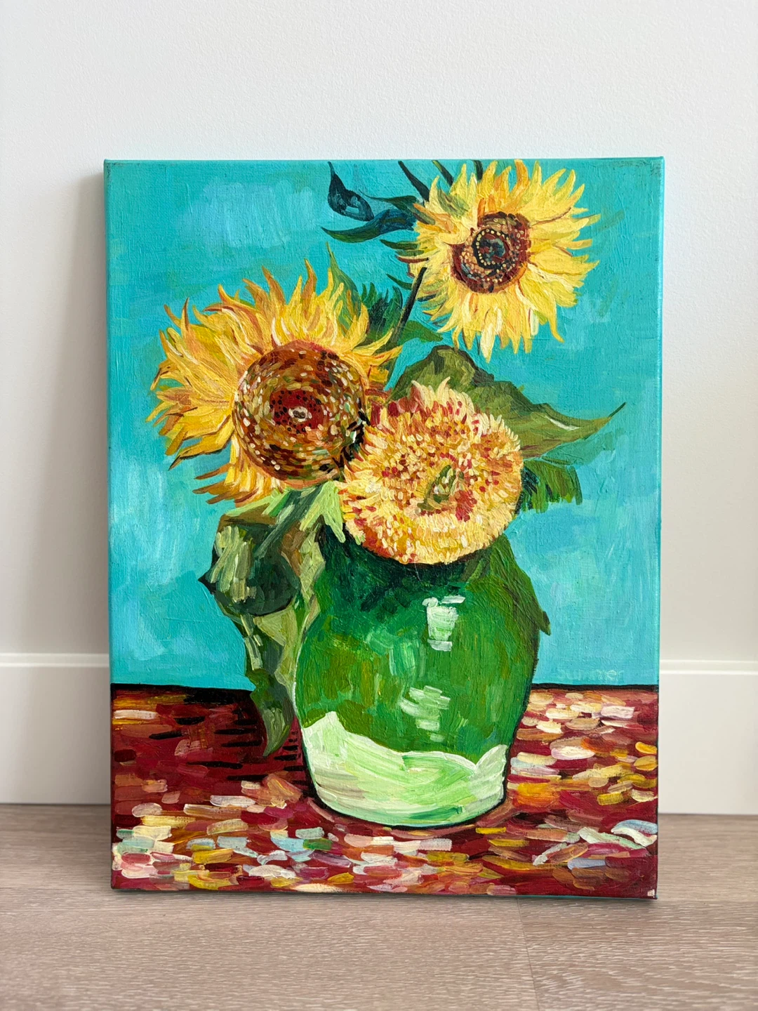 Canvas Painting of Sunflowers