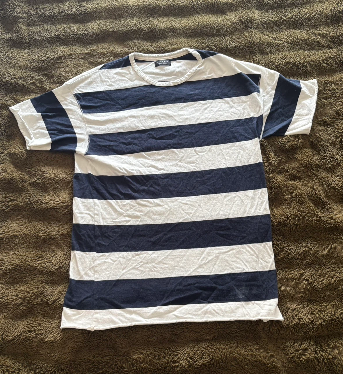 Zara Man Striped T-Shirt - Size Medium