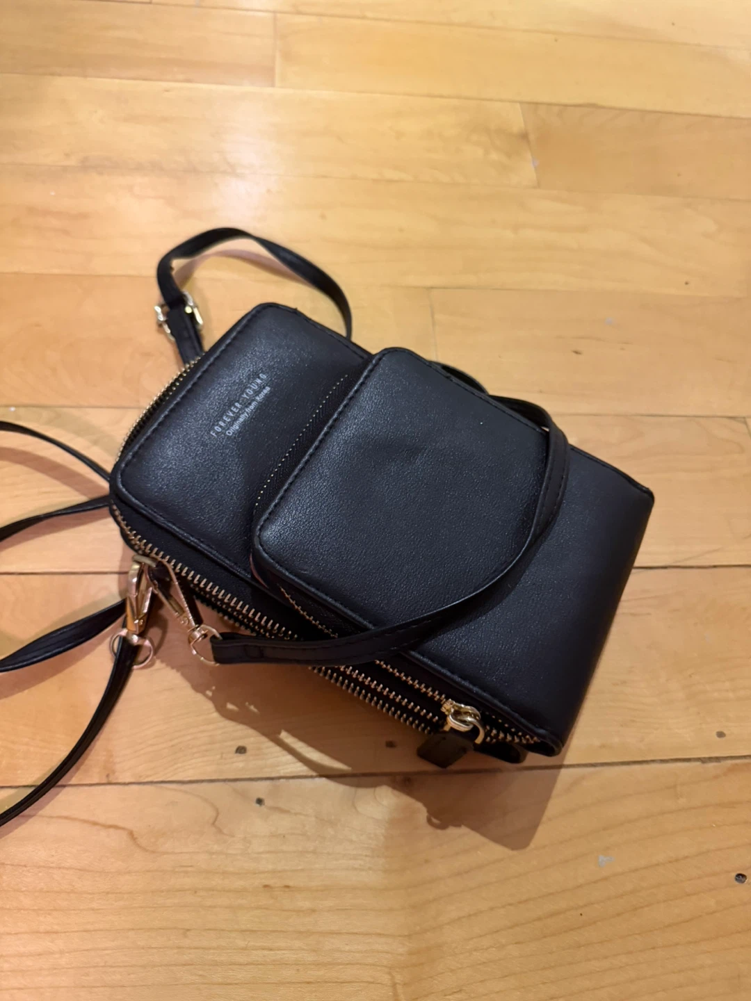 Forever Young Black Crossbody Phone Wallet - photo 2