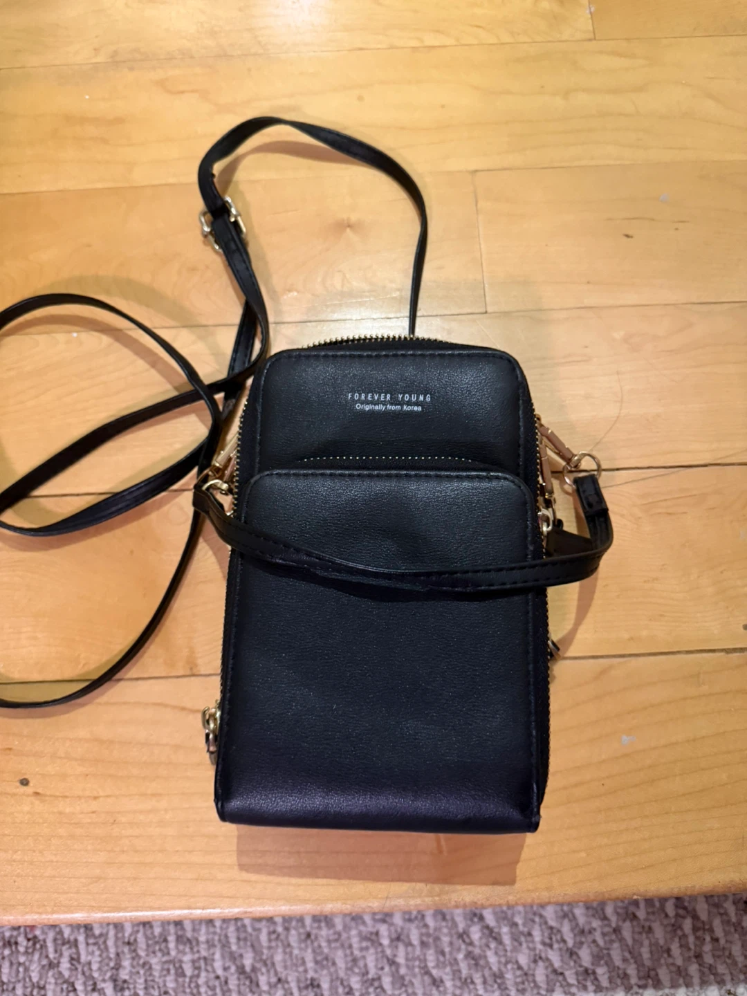 Forever Young Black Crossbody Phone Wallet - photo 3