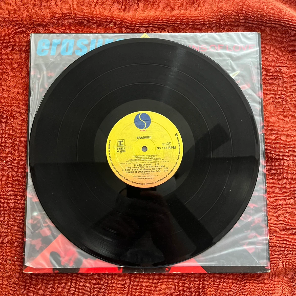 Erasure Chains of Love 12" Vinyl Record - photo 2