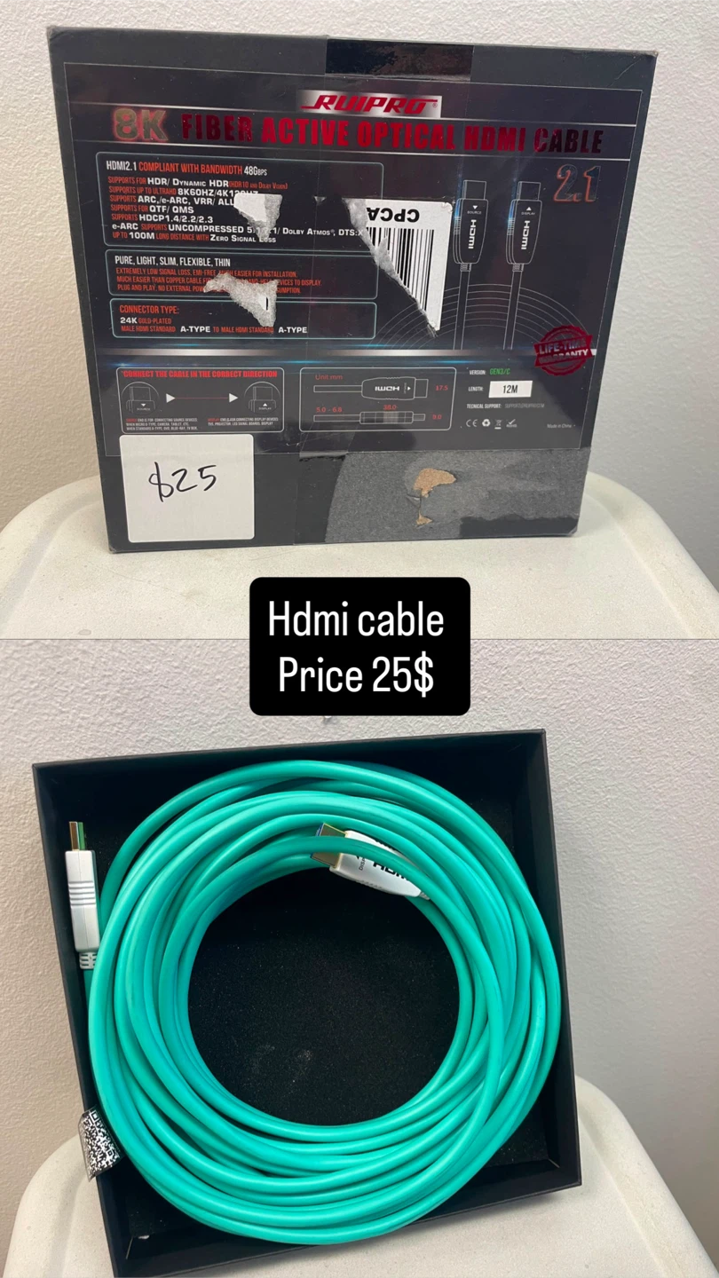RUIPRO 8K Fiber Active Optical HDMI Cable