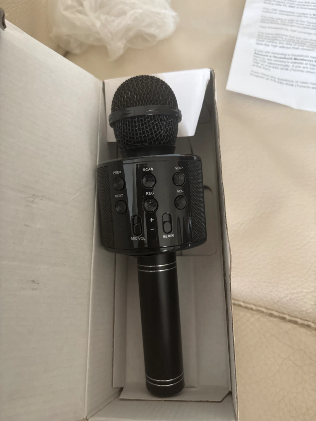 Black Portable Karaoke Microphone
