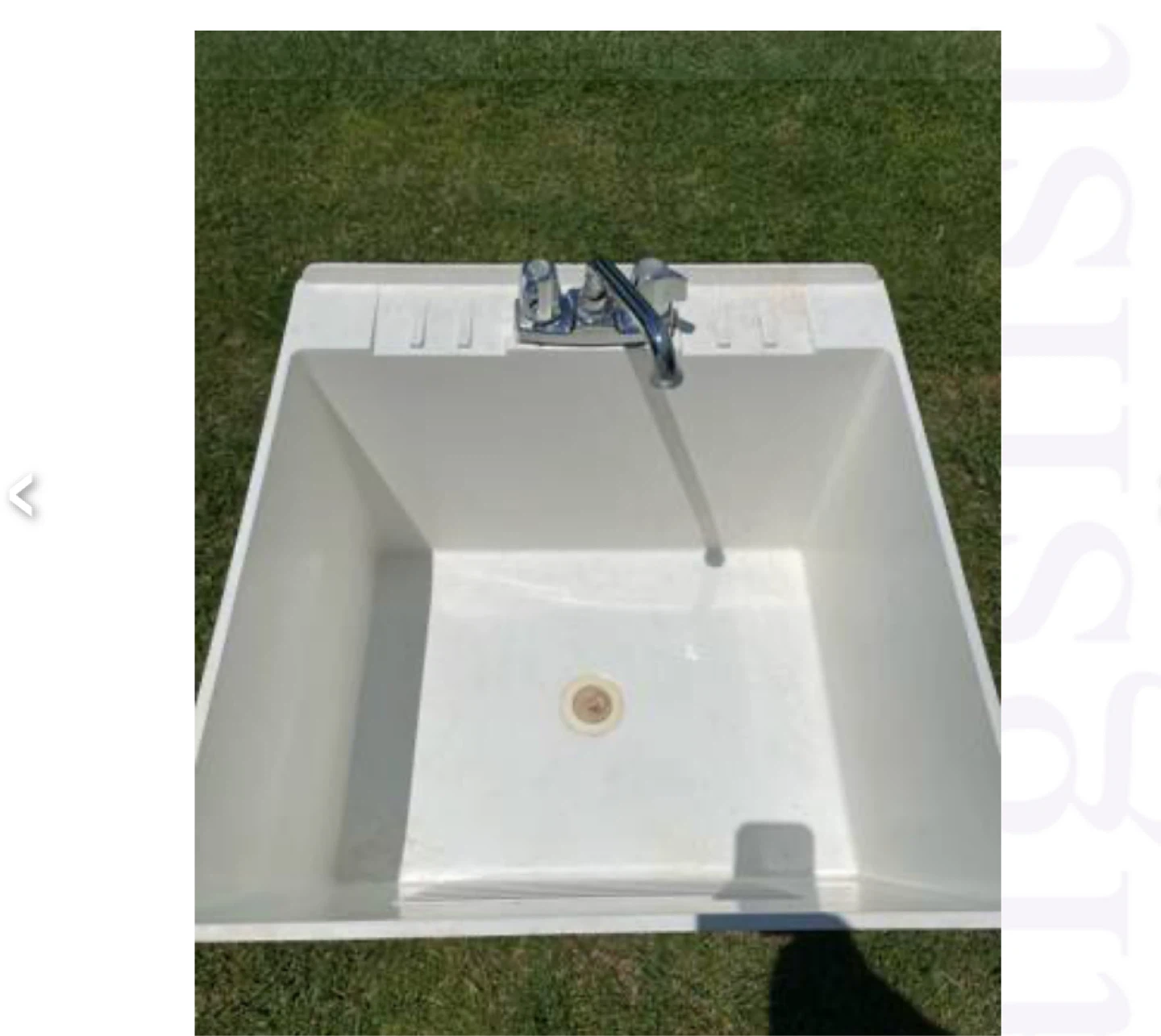 White utility sink.