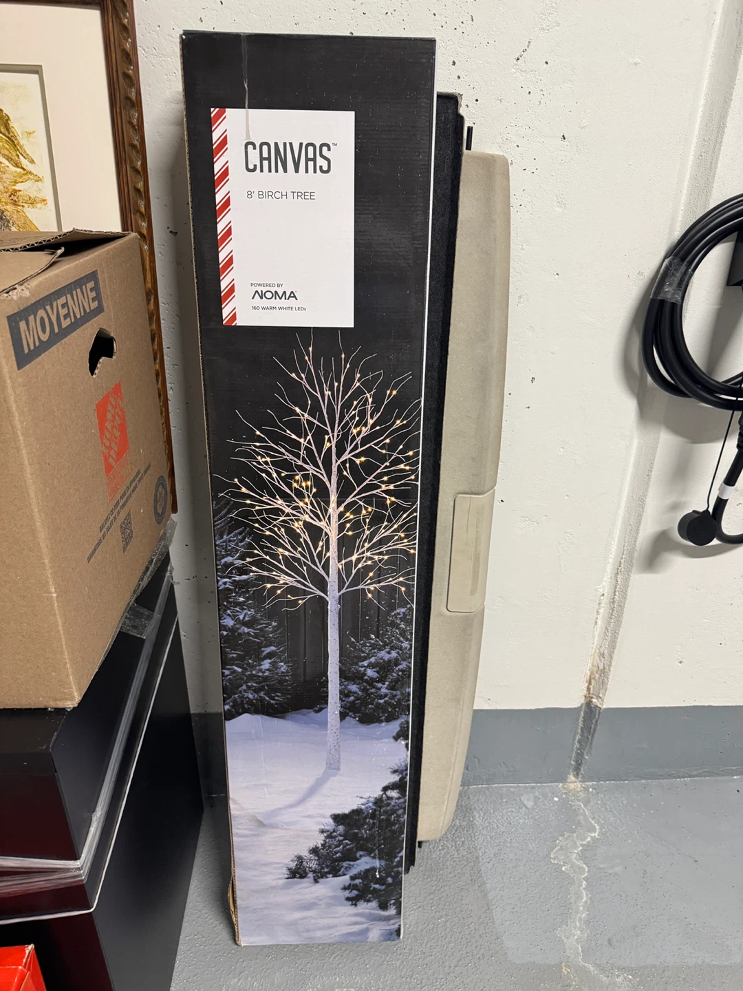 Canvas 8' Birch Tree 160 LEDs