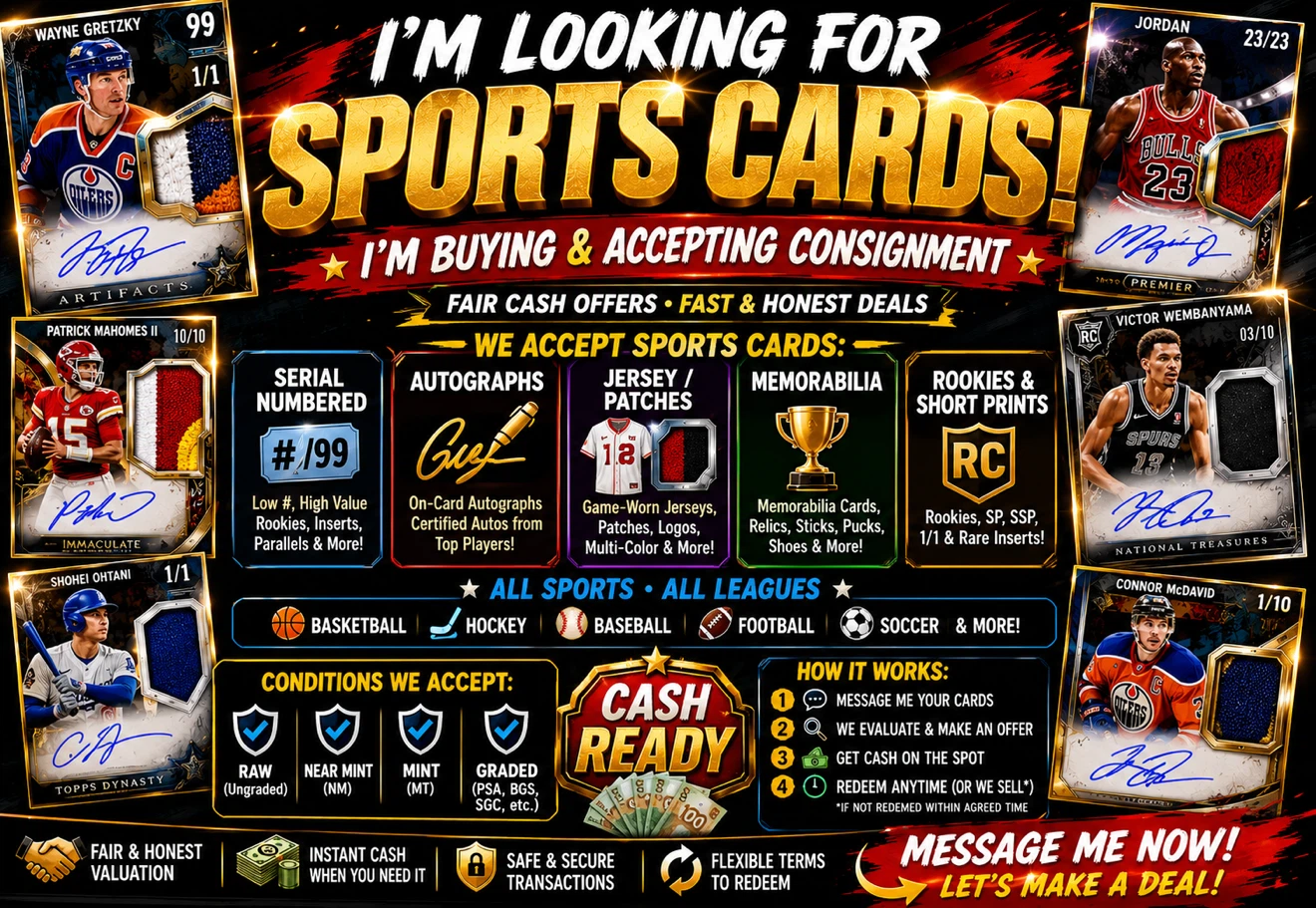 LOOKING FOR SPORTS CARDS!