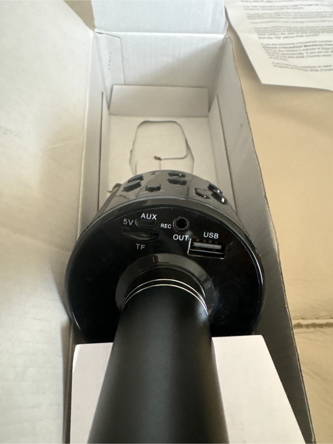 Black Portable Karaoke Microphone - photo 2
