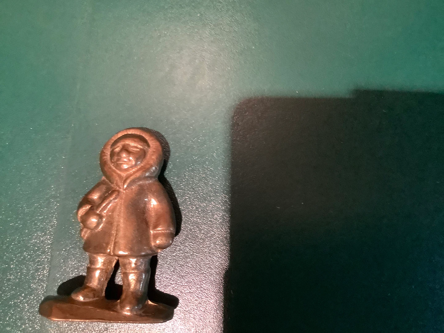Vintage Solid Brass Inuit Figurine 🐞 - photo 5