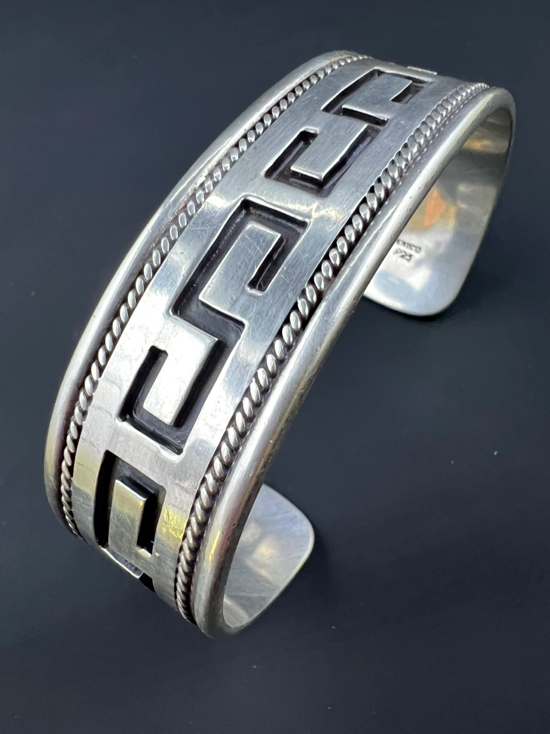 Vintage Mexican .925 Sterling Silver Cuff Bracelet