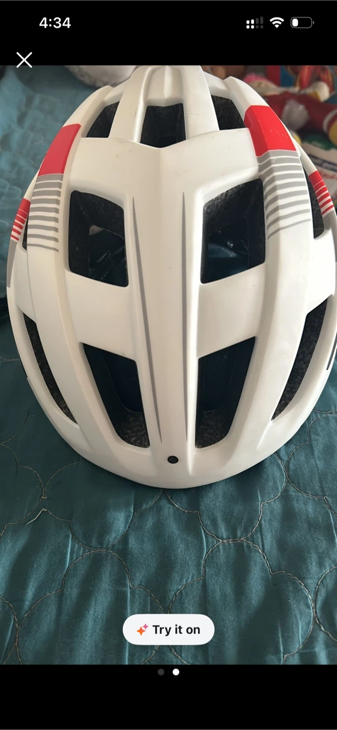 Moveout sale White Bike Helmet with LED light