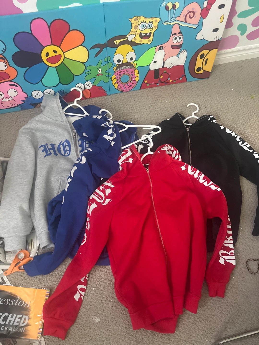 Set of 4 Zip-Up Hoodies