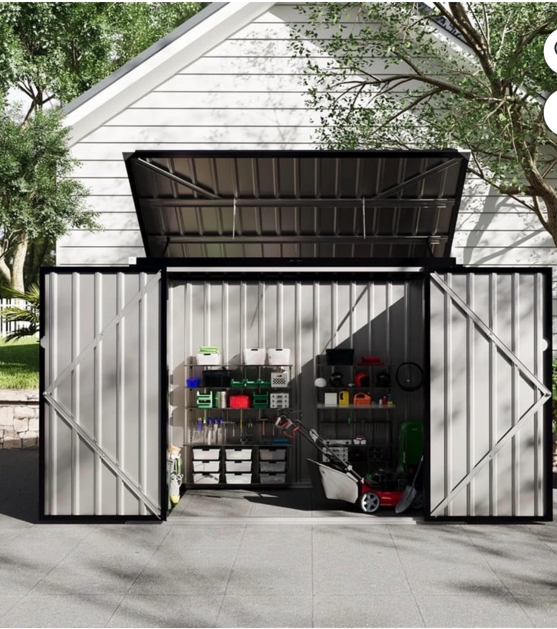 3x6ft Multi-functional Storage Shed - photo 2