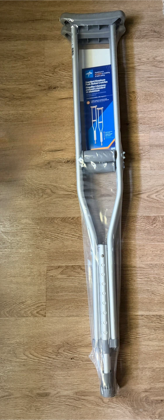Standard Aluminum Push-Button Crutches