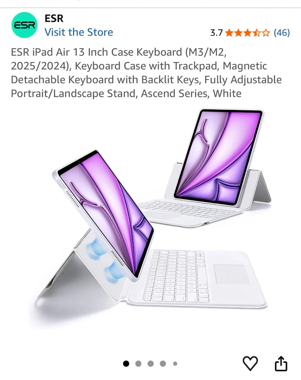 ESR iPad Air 13" Keyboard Case with Trackpad (Ascend Series)