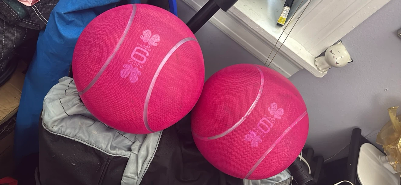 Bright Pink 6lb medicine balls
