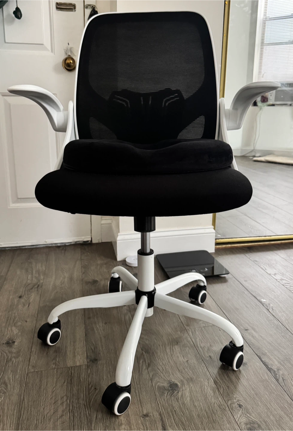 Elegant White and Black Ergonomic Chair
