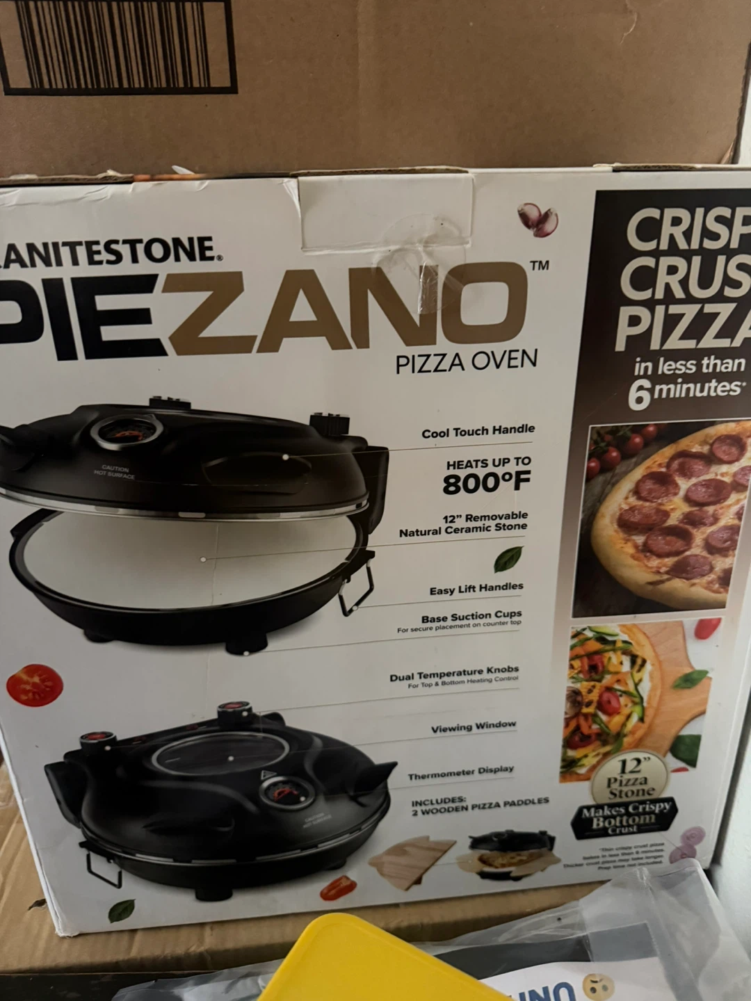 Pizano Pizza Oven with 12" Natural Ceramic Stone