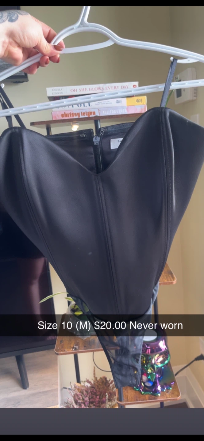 Black Corset Top - Size 10 (M)