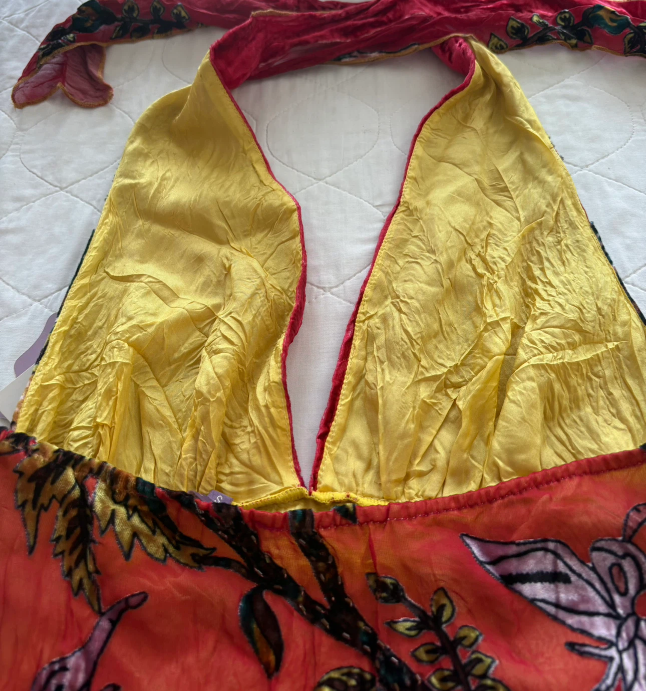 Hale Bob rare Red embroidered floral halter top - photo 5