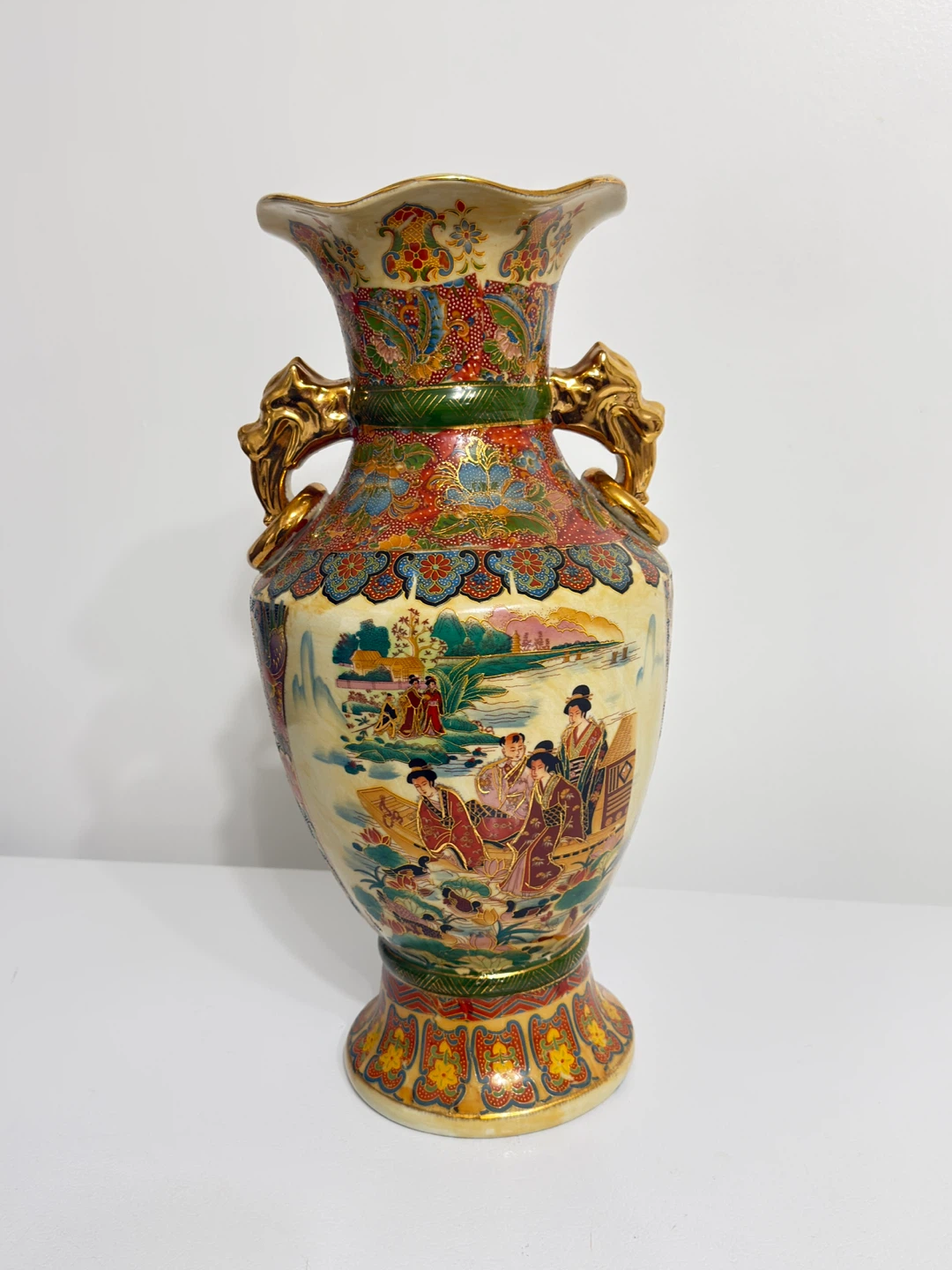 Decorative Vase with Oriental Design
