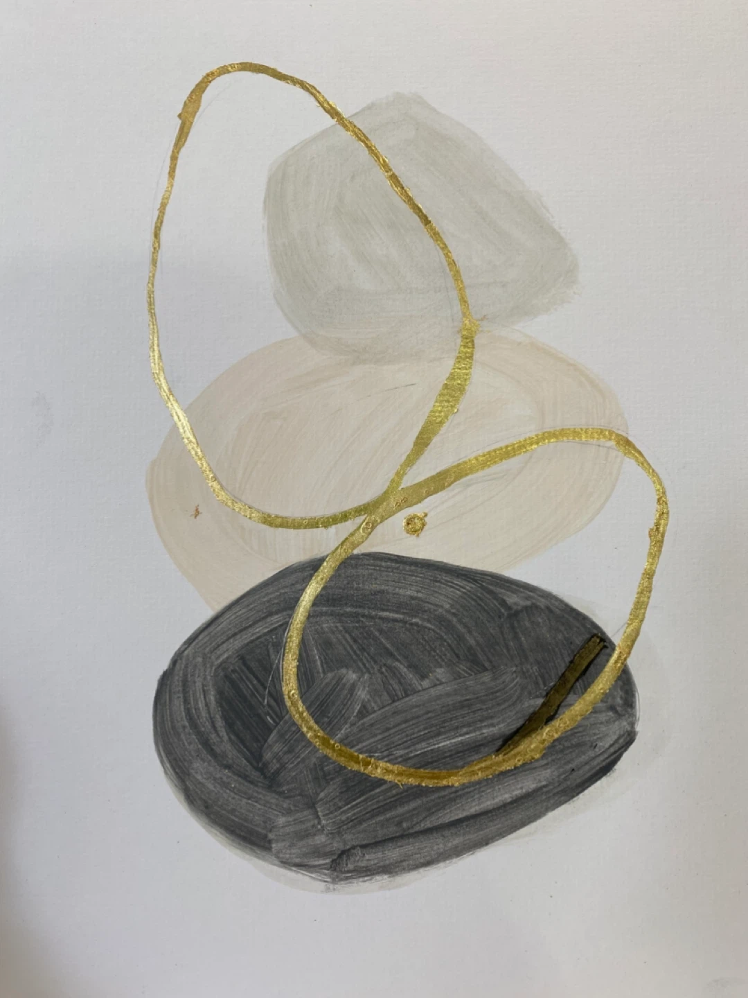 Original Abstract Art Painting with Gold Accents - photo 3