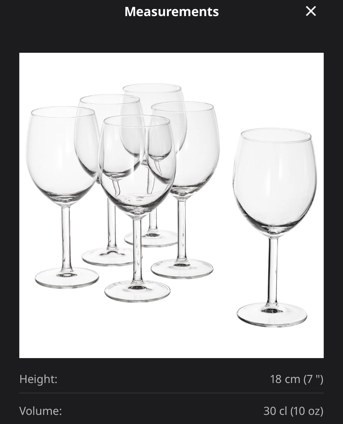 Set of 6 Clear Wine Glasses - photo 4