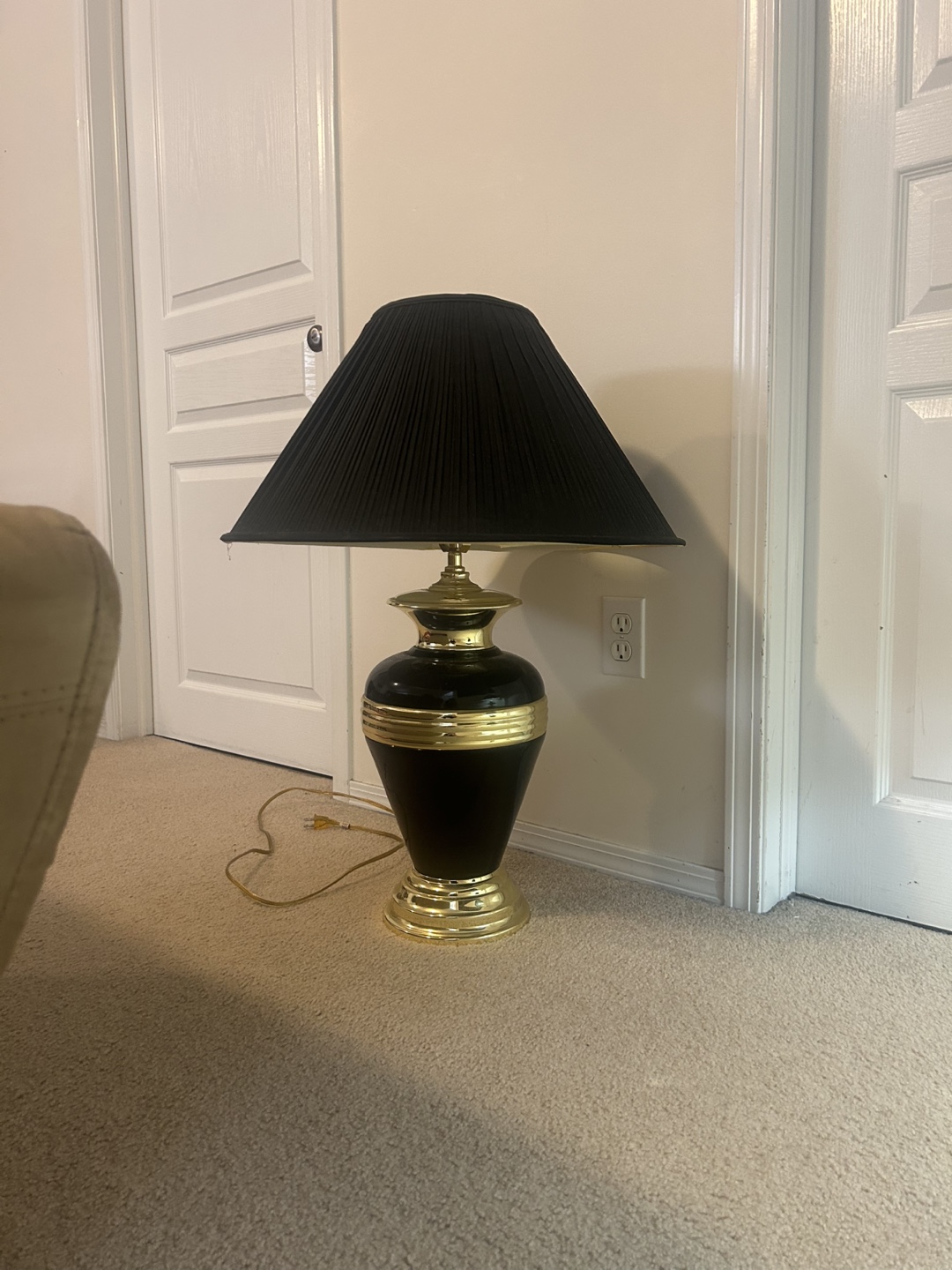 Black and Gold Table Lamps (Pair)