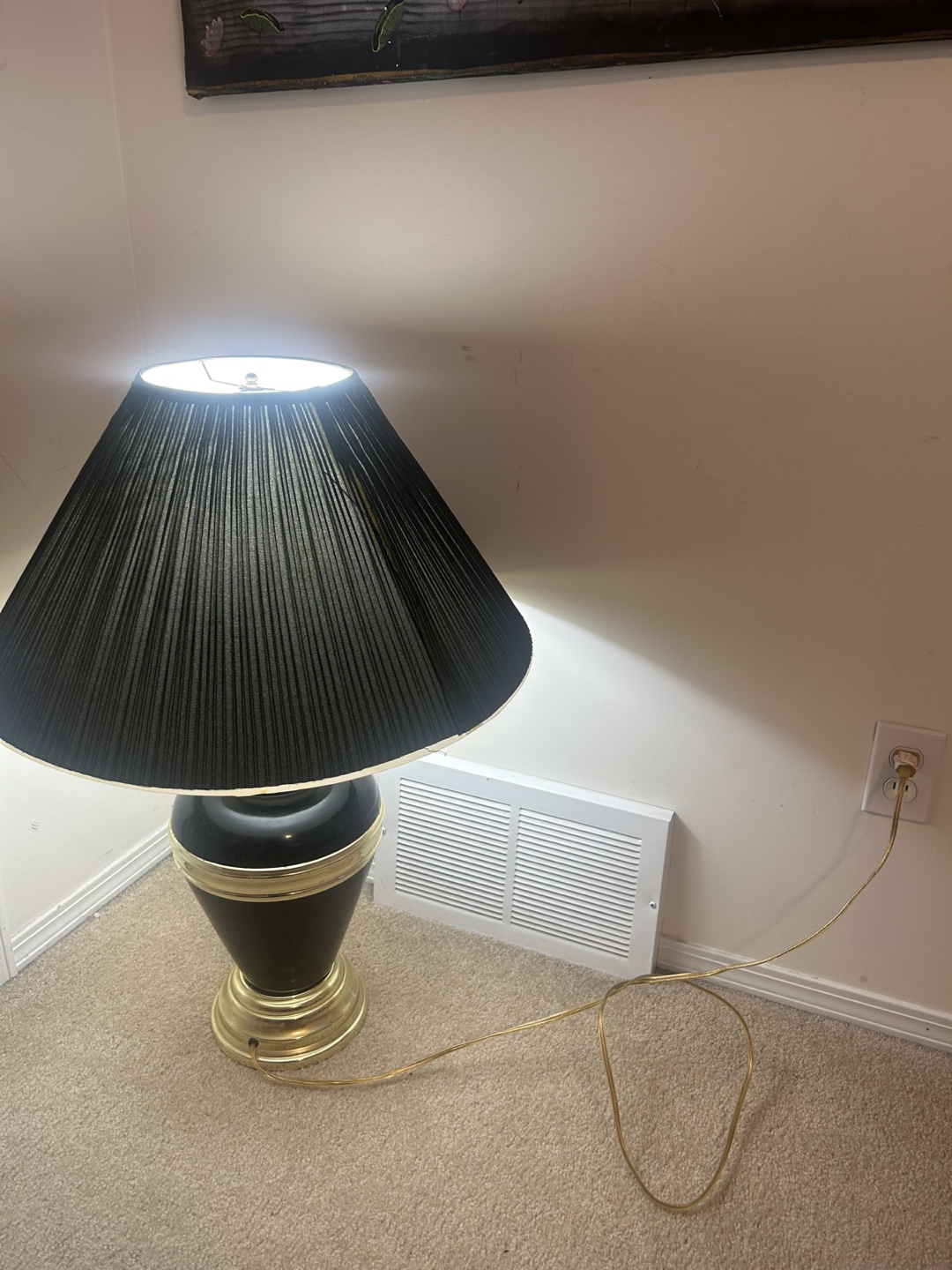 Black and Gold Table Lamps (Pair) - photo 3