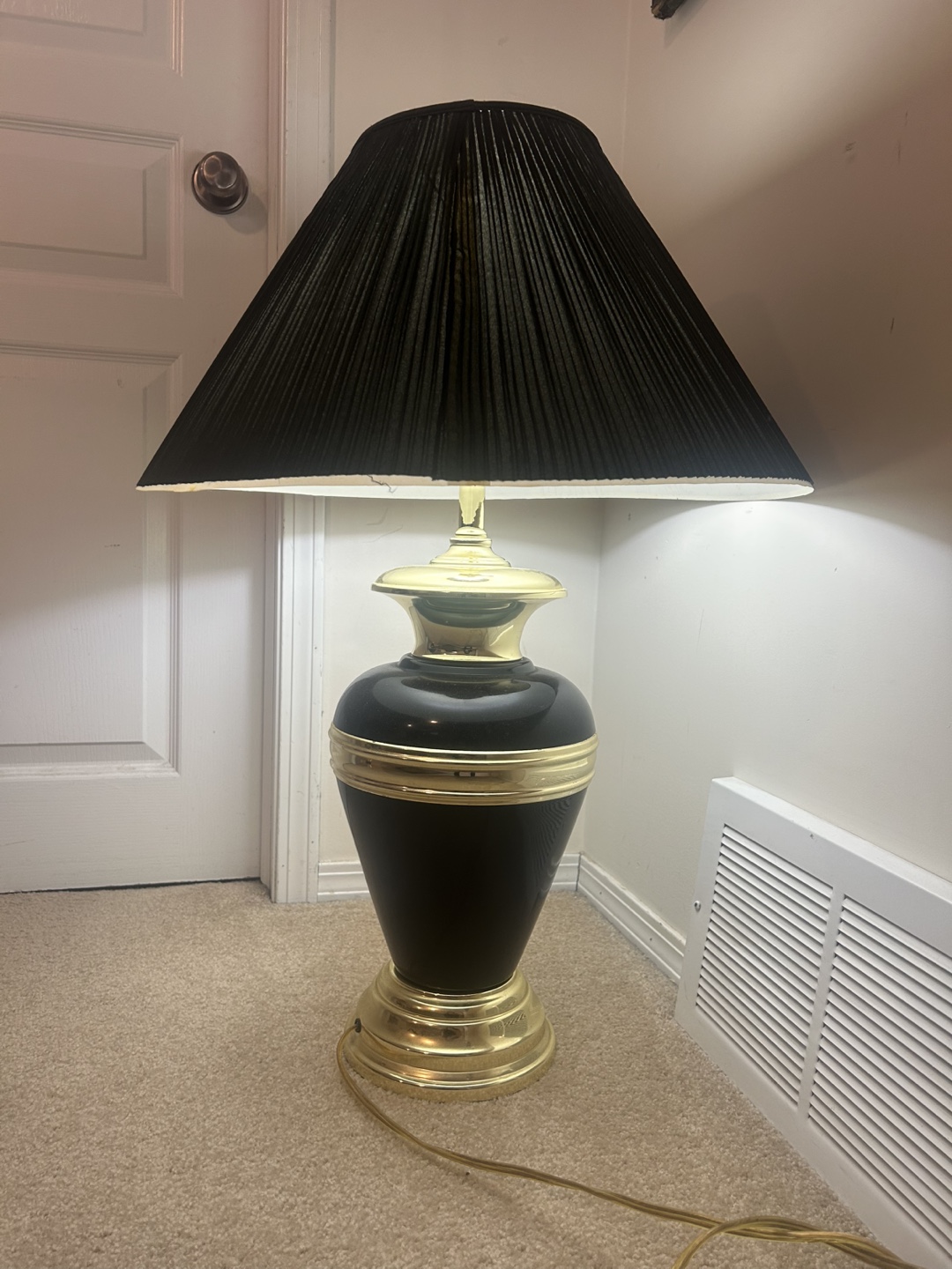 Black and Gold Table Lamps (Pair) - photo 2