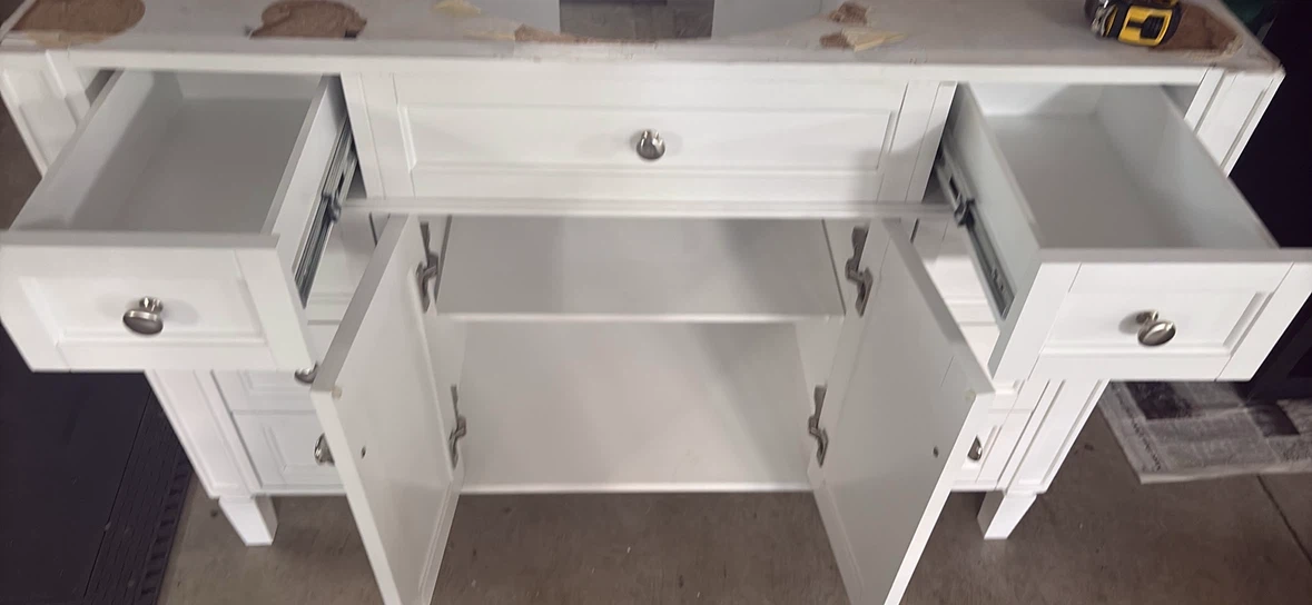 White Vanity Bathroom Cabinet..48” length - photo 2
