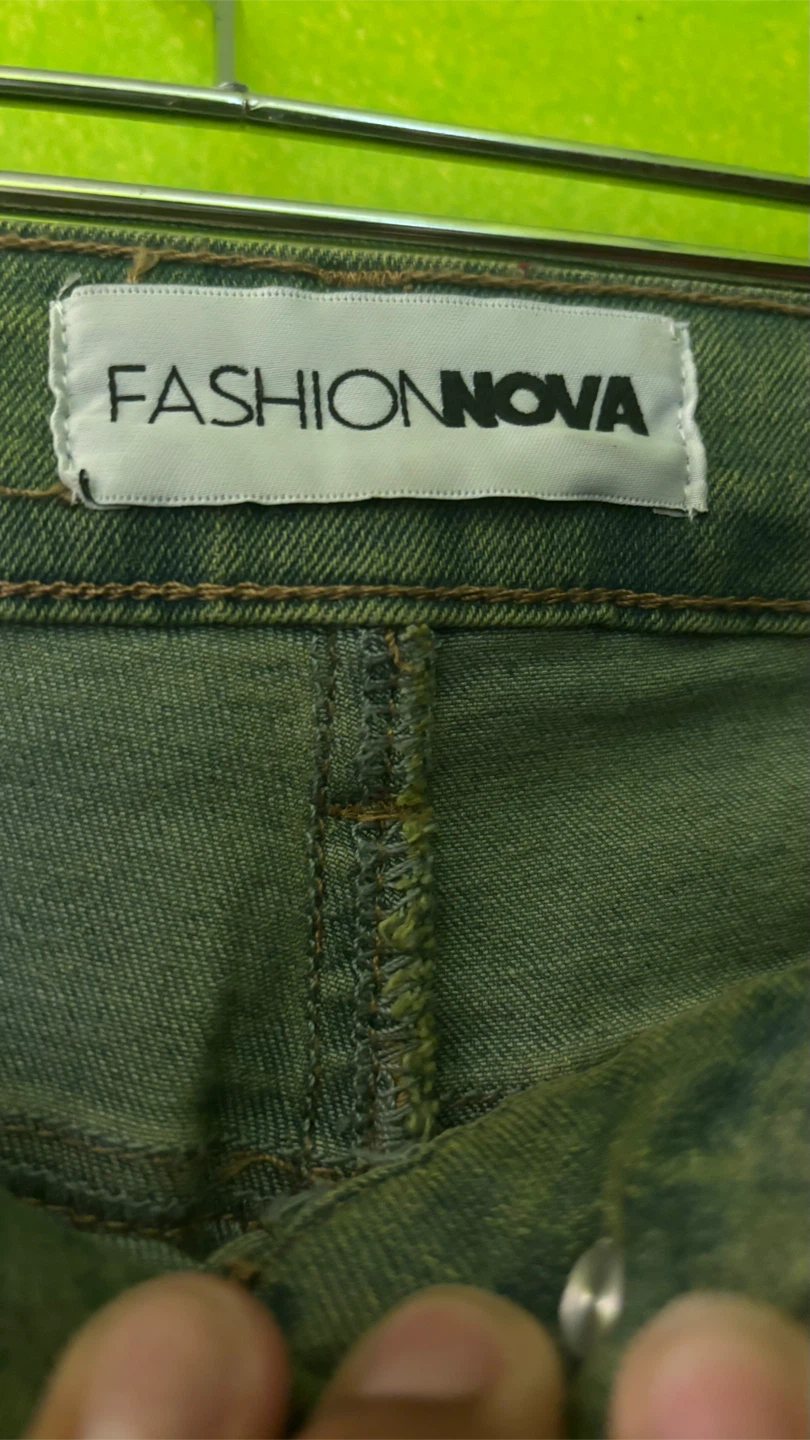 Fashion Nova Green Jeans Size 7 - photo 2