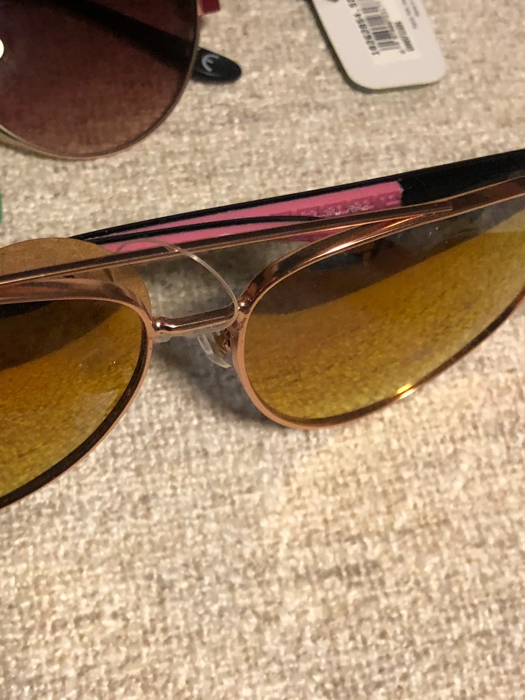 NEW Rose Gold Aviators Quo Sunglasses, Purple Tint or Cat Eye - photo 2