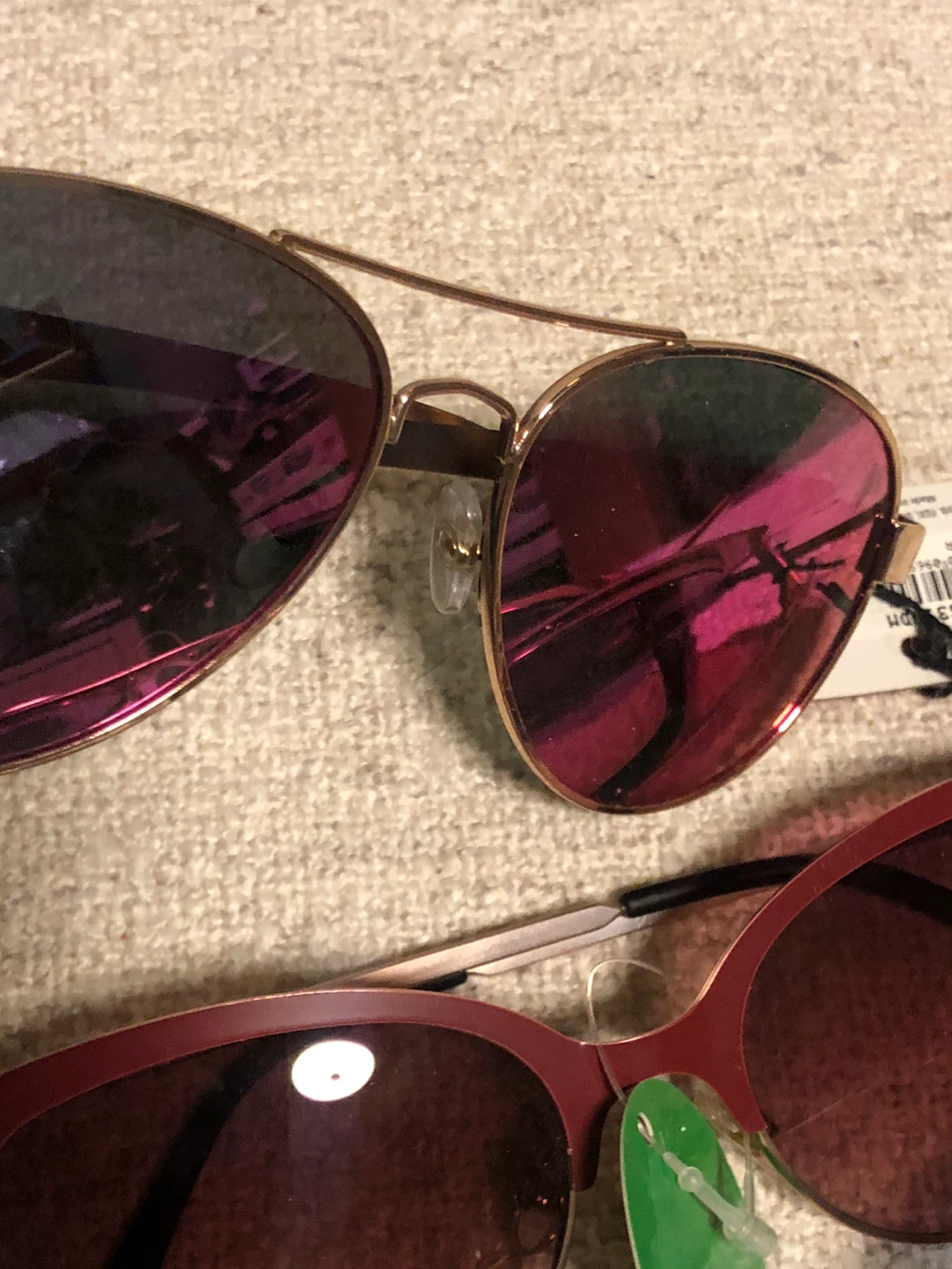NEW Rose Gold Aviators Quo Sunglasses, Purple Tint or Cat Eye - photo 3