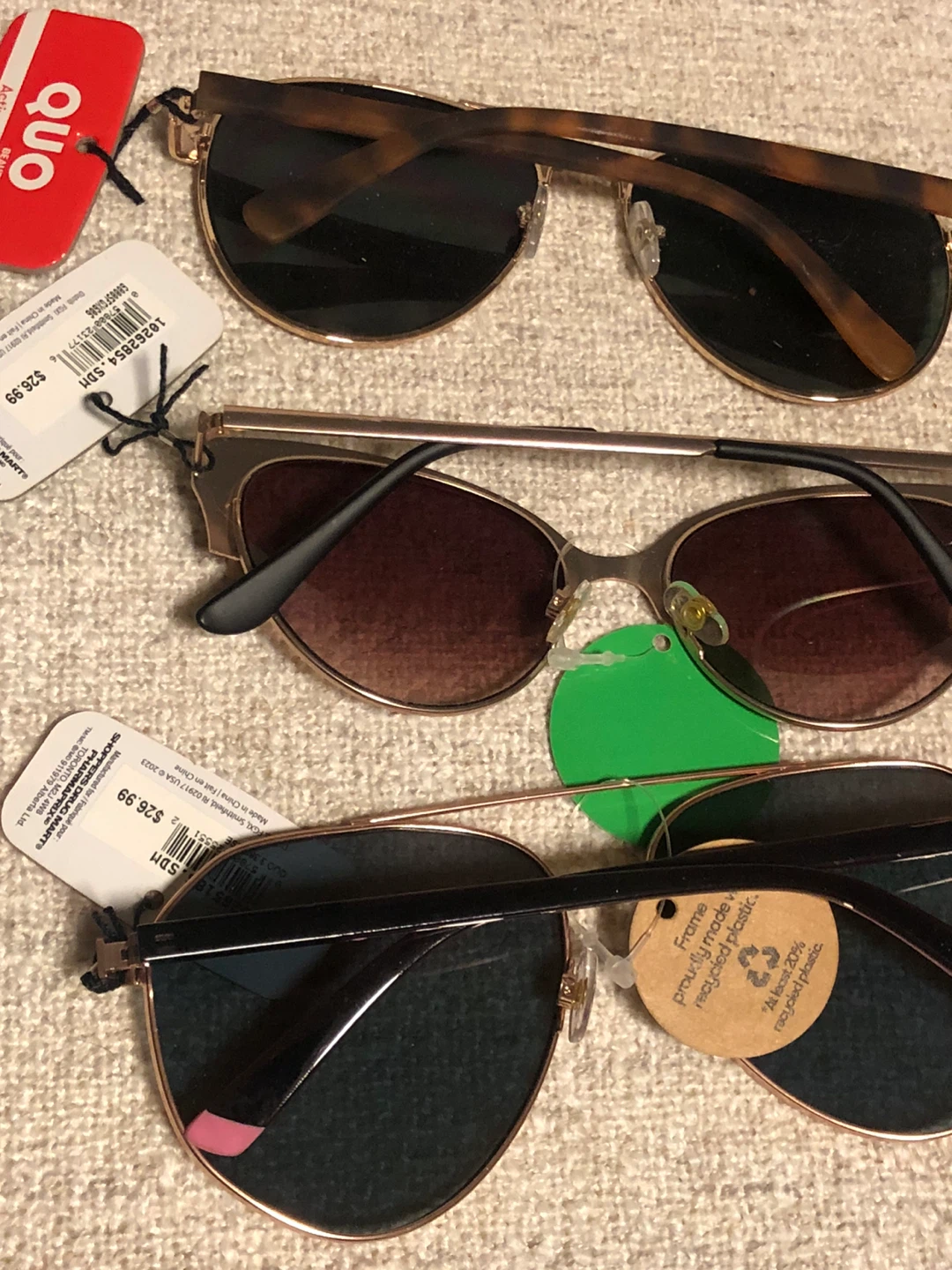 NEW Rose Gold Aviators Quo Sunglasses, Purple Tint or Cat Eye - photo 4