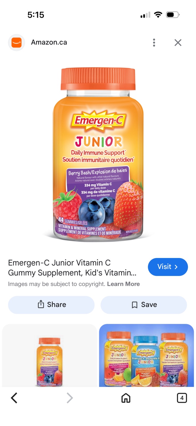 Emergen-C Junior Vitamin C Gummies, Berry Bash, 44 Count - photo 3